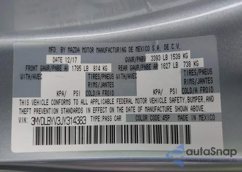 2018 Toyota Yaris Ia z USA, uszkodzony, nr VIN 3MYDLBYV3JY314383